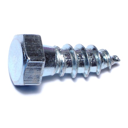 Midwest Fastener Lag Screw, 3/8 in, 1 in, Steel, Zinc Plated Hex Hex Drive, 20 PK 35021